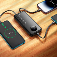 УМБ HOCO Sabio fully compatible power bank with 3 cables J132 10000mah |1USB/1Type-C, 22.5W/3A, PD/Q