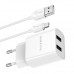 Адаптер мережевий BOROFONE Micro USB Cable Powerway dual port charger set BA53A |2USB, 2.1A|