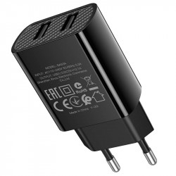 Адаптер мережевий BOROFONE Micro USB Cable Powerway dual port charger set BA53A |2USB, 2.1A|