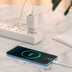 Адаптер мережевий BOROFONE Micro USB Cable Powerway dual port charger set BA53A |2USB, 2.1A|