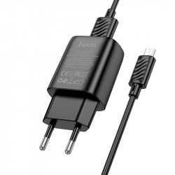 Адаптер мережевий Hoco Micro USB Cable Solid single port charger C134A |1USB, 12W/2.4A|