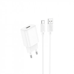 Адаптер мережевий Hoco Type-C Cable Solid single Port charger C134A |1USB, 12W/2.4A|