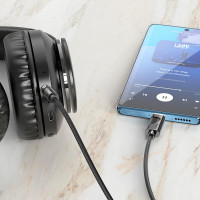 Кабель Hoco Friend digital audio conversion cable aux to Type-C UPA30 |1m, DAC|