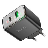 Адаптер мережевий Hoco Smart charger CS42A |1Type-C/1USB, 30W/3A, PD/QC|