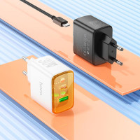Адаптер мережевий Hoco Smart charger CS42A |1Type-C/1USB, 30W/3A, PD/QC|