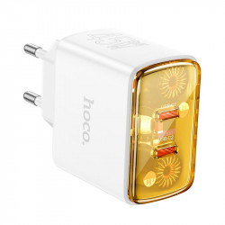 Адаптер мережевий Hoco Smart charger CS43A |2Type-C, 45W/3A, PD/QC|