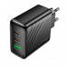 Адаптер мережевий HOCO Article charger CS26A |1USB/2Type-C, 45W/3A, PD/QC|