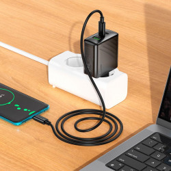 Адаптер мережевий HOCO Article charger CS26A |1USB/2Type-C, 45W/3A, PD/QC|