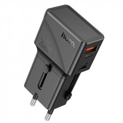 Адаптер мережевий Hoco universal travel charger AC24 Mini |1USB/1Type-C, 20W/3A, PD/QC|