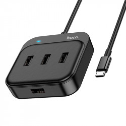 Hub адаптер Hoco Easy 4-in-1 converter HB31 (Type-C to USB2.0*4) (L = 0.2 M)