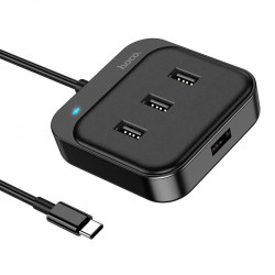 Hub адаптер Hoco Easy 4-in-1 converter HB31 (Type-C to USB2.0*4) (L = 0.2 M)