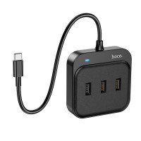 Hub адаптер Hoco Easy 4-in-1 converter HB31 (Type-C to USB2.0*4) (L = 0.2 M)