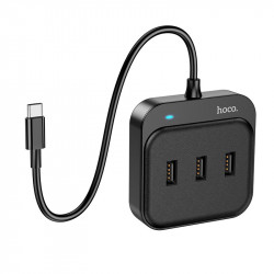 Hub адаптер Hoco Easy 4-in-1 converter HB31 (Type-C to USB2.0*4) (L = 0.2 M)
