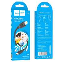 Кабель Hoco Type-C to Lightning cool silicone PD charging data cable X90 |1m, 20W, 3A|