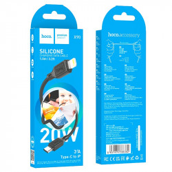 Кабель Hoco Type-C to Lightning cool silicone PD charging data cable X90 |1m, 20W, 3A|