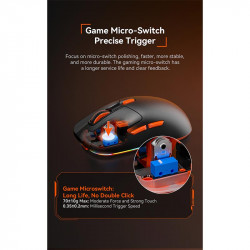 Миша MEETION Wired + 2.4 G+Bluetooth Gaming Mouse With Charing Base GW38 |6 Keys, 8000dpi, 30-60h, RGB|