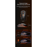 Миша MEETION Wired + 2.4 G+Bluetooth Gaming Mouse With Charing Base GW38 |6 Keys, 8000dpi, 30-60h, RGB|