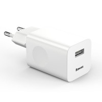 Адаптер мережевий BASEUS for Qi quick charge |1USB, 2.4A,QC3.0| (CCALL-BX02)