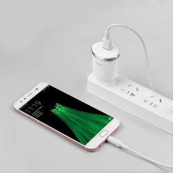 Адаптер мережевий Hoco Thunder Micro cable C37A |1USB, 2.4A|