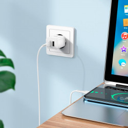 Адаптер мережевий HOCO Maker dual port charger N25 |2USB, 2.1A|