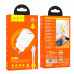 Адаптер мережевий Hoco Type-C to Lightning Cable founder charger set N28 |1USB/1Type-C, 20W/3A, PD/QC|