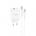 Адаптер мережевий HOCO Type-C to Type-C Cable founder charger set N28 |1USB/1Type-C, 20W/3A, PD/QC|