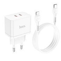 Адаптер мережевий HOCO Type-C to Lightning Cable Triumph charger set N29 |2Type-C, 35W/3A, PD/QC|