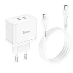 Адаптер мережевий HOCO Type-C to Lightning Cable Triumph charger set N29 |2Type-C, 35W/3A, PD/QC|