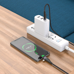 Кабель Hoco Combo 2in1 Type-C to Type-C / Lightning Freeway PD charging data cable U95 |1.2M, 60W, 3A|