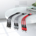 Кабель Hoco Combp 3-in-1 Lightning+Micro USB + Type-C Harbor charging cable X47 |0.25m, 2.4A|