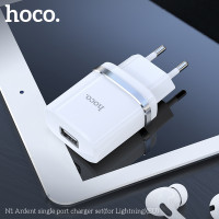 Адаптер мережевий Hoco Lightning Cable Ardent charger set N1 |1USB, 2.4A, 12W| (Safety Certified)