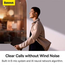 Навушники BASEUS True Wireless Earphones Storm 1 |BT5.2, 50/400mAh, ANC, 5h| (NGTW140201)