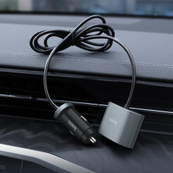 Адаптер автомобільний Hoco Companheiro Front and Rear Seat Z35 |3USB/1Type-C,PD3.0/QC3.0, 3A|