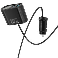 Адаптер автомобільний Hoco Companheiro Front and Rear Seat Cigarette Lighter Z35A |3USB, 2.4A, 100W|