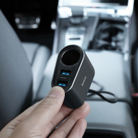 Адаптер автомобільний Hoco Companheiro Front and Rear Seat Cigarette Lighter Z35A |3USB, 2.4A, 100W|