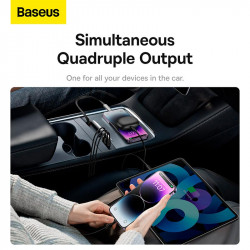 Baseus T-Space Series HUB for Tesla Cars With a retractable 45W type-C cable |2USB/2Type-C|