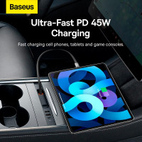 Baseus T-Space Series HUB for Tesla Cars With a retractable 45W type-C cable |2USB/2Type-C|