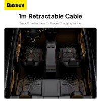 Baseus T-Space Series HUB for Tesla Cars With a retractable 45W type-C cable |2USB/2Type-C|