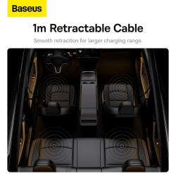 Baseus T-Space Series HUB for Tesla Cars With a retractable 45W type-C cable |2USB/2Type-C|