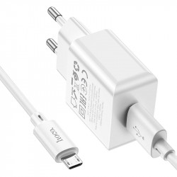 Адаптер мережевий HOCO Leisure Micro USB cable single port charger C106A |1USB, 10.5W/2.1A|