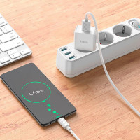 Адаптер мережевий HOCO Leisure Micro USB cable single port charger C106A |1USB, 10.5W/2.1A|