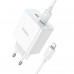 Адаптер мережевий HOCO Type-C to Lightning Cable Leader dual port (2C) charger C108A |2Type-C, 35W/3A, PD/QC|