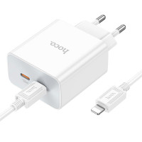 Адаптер мережевий HOCO Type-C to Lightning Cable Leader dual port (2C) charger C108A |2Type-C, 35W/3A, PD/QC|