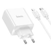 Адаптер мережевий HOCO Type-C to Lightning Cable Leader dual port (2C) charger C108A |2Type-C, 35W/3A, PD/QC|