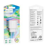 Адаптер мережевий HOCO Fighter single port charger C109A |1USB, 18W/3A, QC|