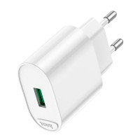 Адаптер мережевий HOCO Fighter single port charger C109A |1USB, 18W/3A, QC|
