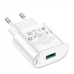 Адаптер мережевий HOCO Fighter single port charger C109A |1USB, 18W/3A, QC|