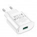 Адаптер мережевий HOCO Fighter single port charger C109A |1USB, 18W/3A, QC|