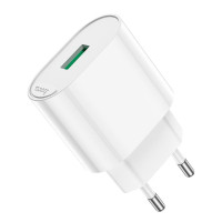 Адаптер мережевий HOCO Fighter single port charger C109A |1USB, 18W/3A, QC|
