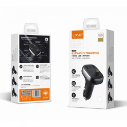 Адаптер автомобільний Ldnio with Bluetooth FM C704Q |2USB/1Type-C, PD/QC4.0, 36W|